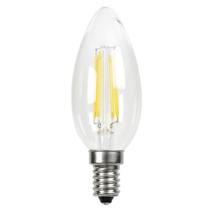 MACADAM LIGHTING Ampoule LED filament flamme E14 3,6 W équivalent a 20 W blanc chaud