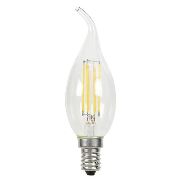 MACADAM LIGHTING Ampoule LED filament flamme bougie E14 3,6 W équivalent a 20 W blanc chaud