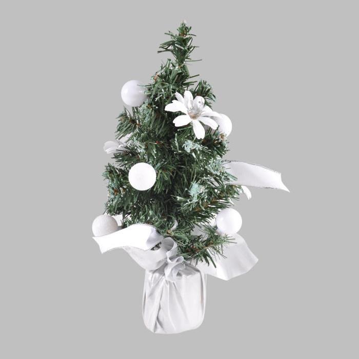 Sapin de Noël Artificiel décoré Blanc 30 cm