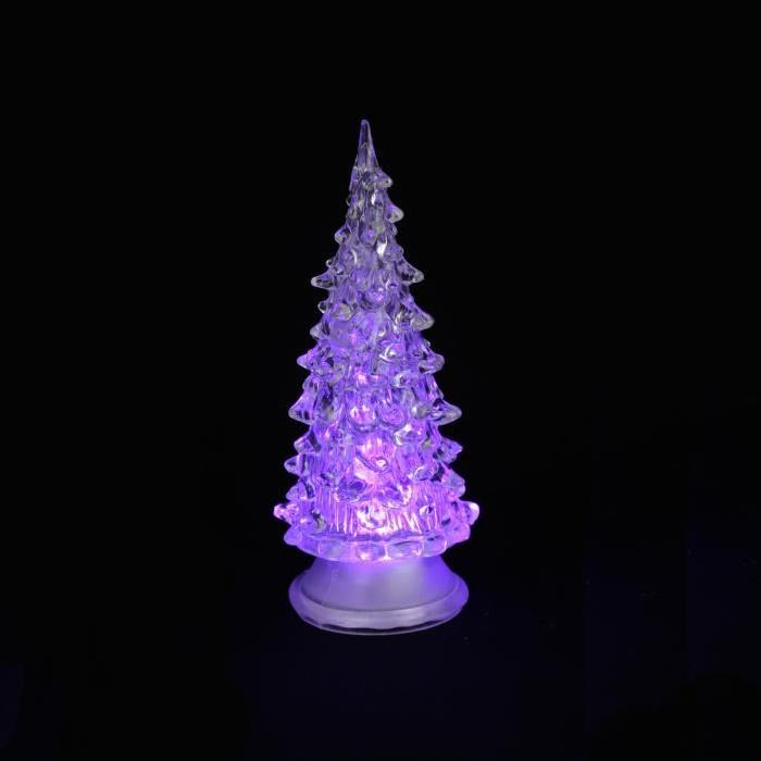 Sapin de Noël lumineux en PVC Multicolore 14 cm