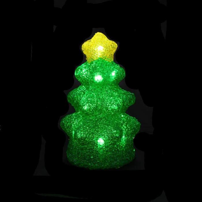 Sapin de Noël lumineux en Plastique vert 60 cm