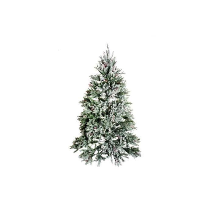 Sapin de Noël artificiel Blanc et vert en PVC 143x198 cm