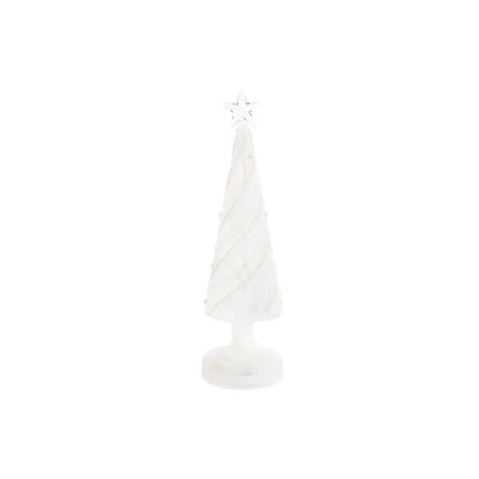 Sapin de Noël artificiel lumineux Blanc en verre 9x31 cm
