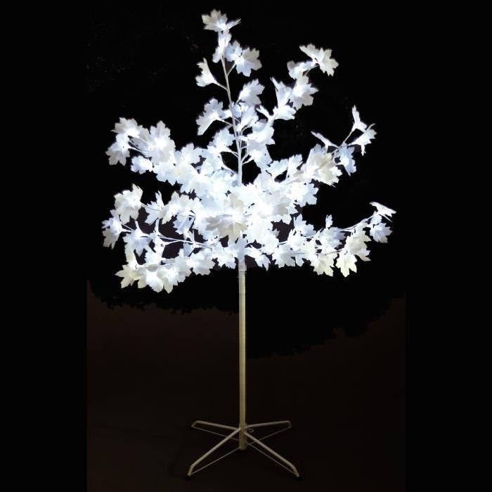 Sapin de Noël artificiel lumineux Erable Blanc 150 cm