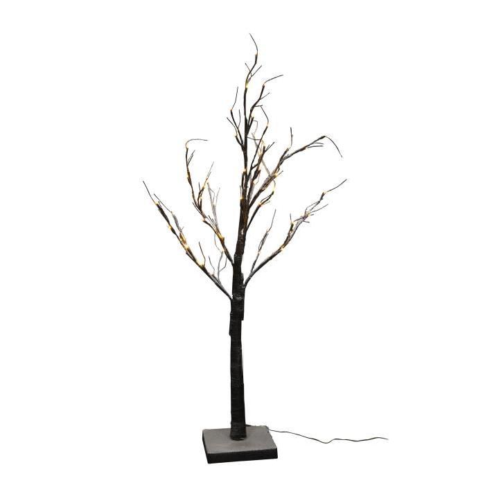 CODICO Arbre-de-Noël avec neige 48 LED hauteur 120 cm blanc