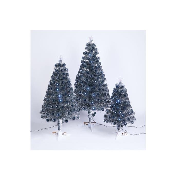 Sapin de Noël lumineux Argenté 95LED Blanc 90 cm