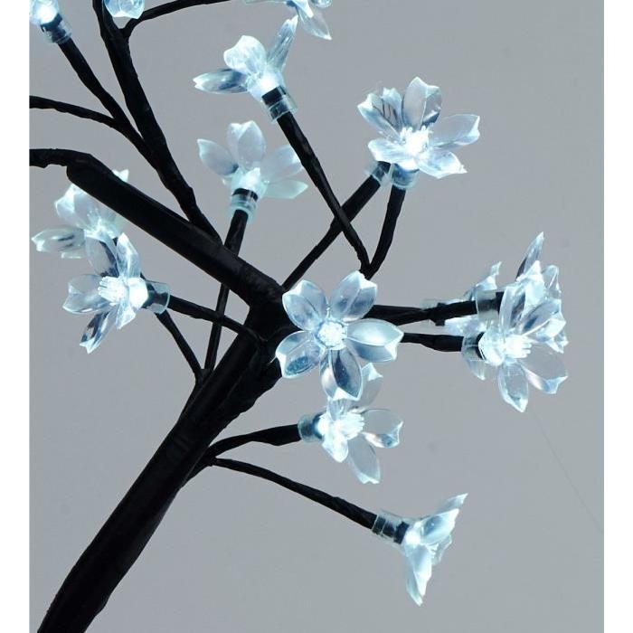 Sapin de Noël artificiel lumineux Fleur Blanc 38 cm