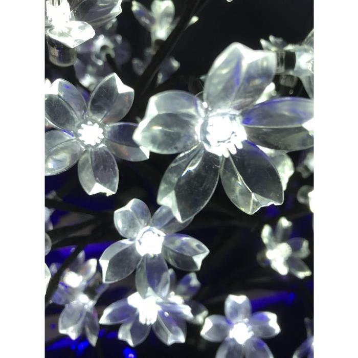 Sapin de Noël artificiel lumineux Fleur Blanc 38 cm