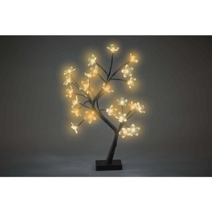 Sapin de Noël artificiel lumineux Fleur Blanc 45 cm