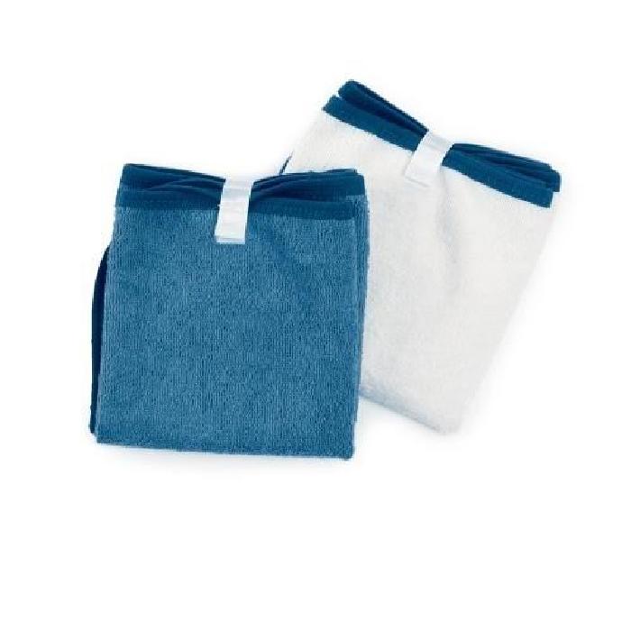 Babytolove Set de 2  serviettes a langer Blanc & Bleu