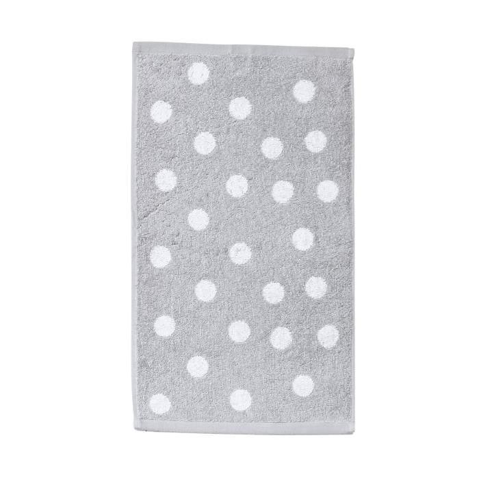 DONE Daily Shapes DOTS Serviette Invité 30x50cm - Argent et Blanc