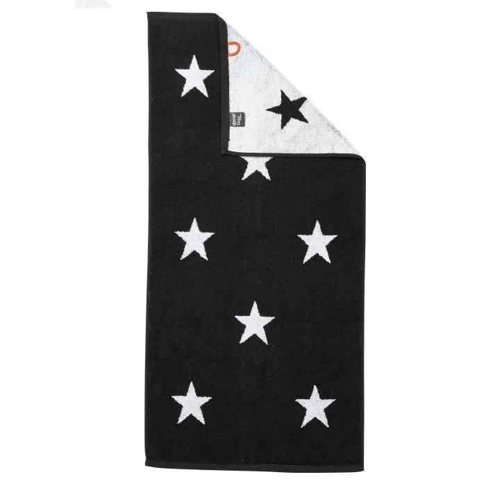 DONE Daily Shapes STARS Serviette de toilette 50x100cm - Noir et Blanc