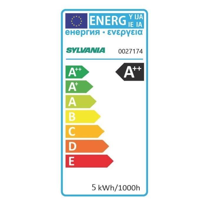 SYLVANIA Ampoule LED a filament Toledo RT G80 B22 5W équivalence 50W