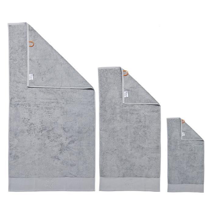 DONE Lot de 3 serviettes Stone Star - Argent