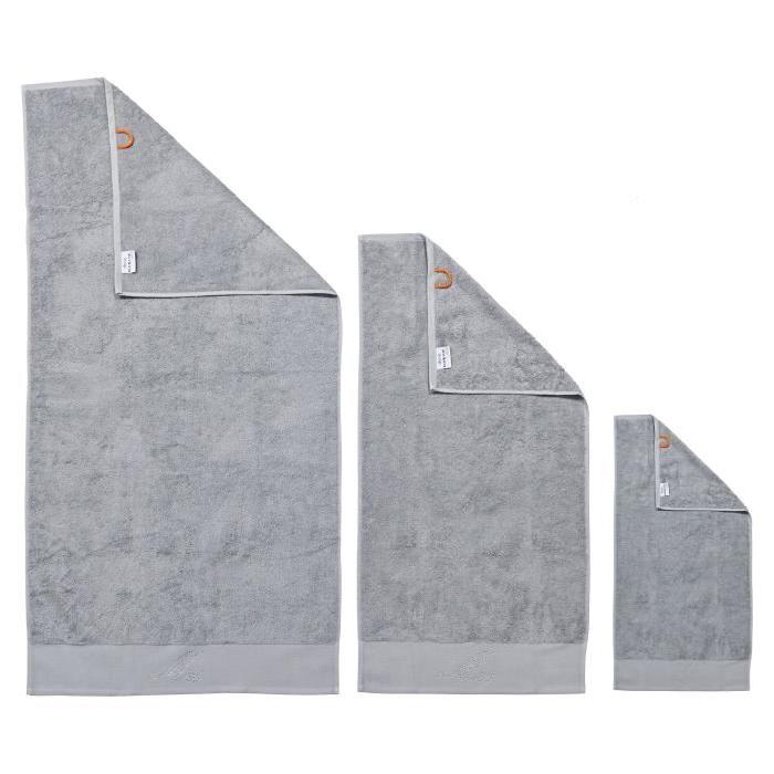 DONE Lot de 3 serviettes Stone Mrs - Argent