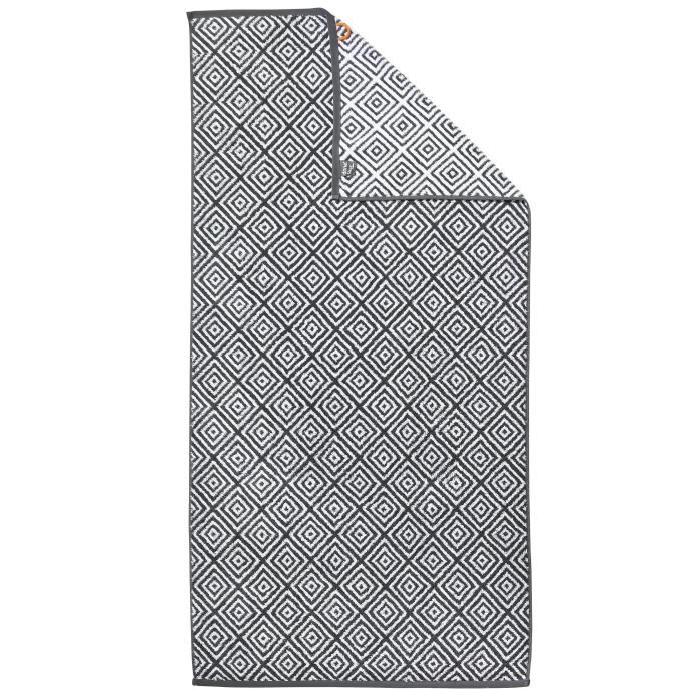 DONE Drap de Douche Diamond - Anthracite & Blanc - 70x140cm