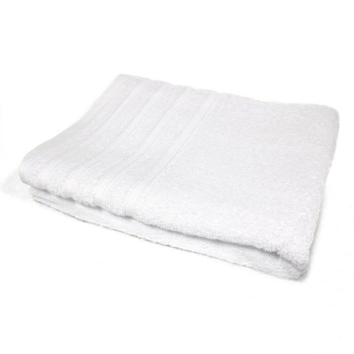 DOUCEUR D'INTERIEUR Serviette de toilette 100% coton Vitamine 50x90 cm blanc