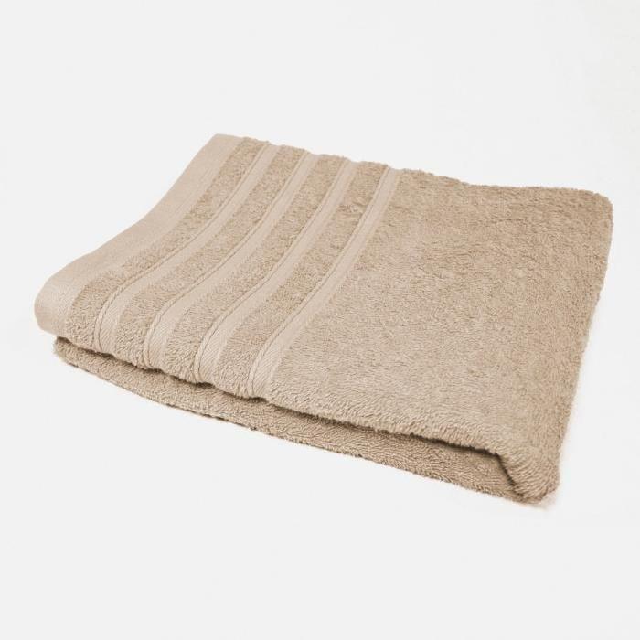 DOUCEUR D'INTERIEUR Serviette de toilette 100% coton Vitamine 50x90 cm taupe