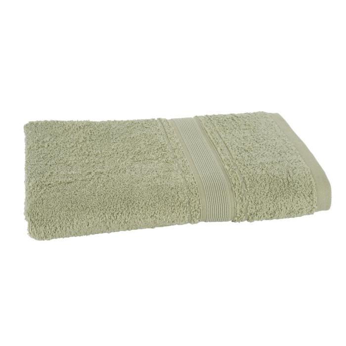 JULES CLARYSSE 1 Drap de Douche ROYALE Vert Olive - 70x140cm