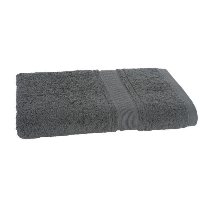 JULES CLARYSSE 1 Drap de Douche ROYALE Gris Foncé - 70x140cm