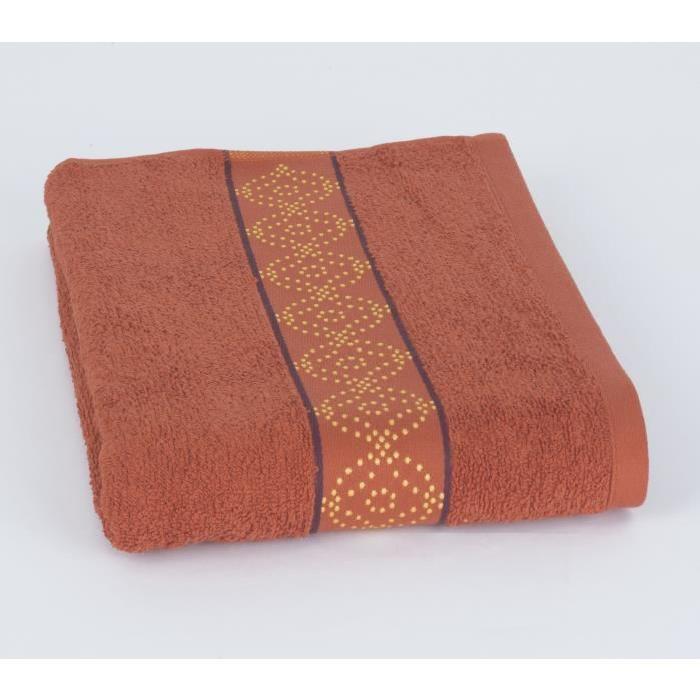 JULES CLARYSSE Drap de douche 70x140cm ORIENTAL - Orange