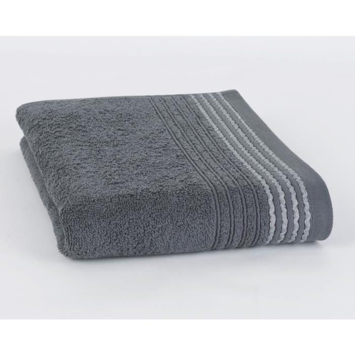 JULES CLARYSSE Drap de douche MIEL - Gris - 70x140cm