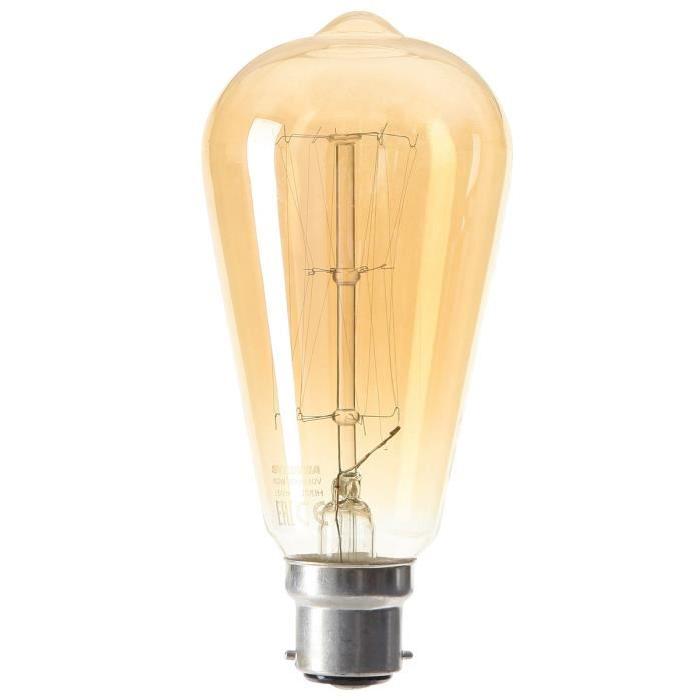 SYLVANIA Ampoule Edison Vintage S64 B22 60 W a incandescence