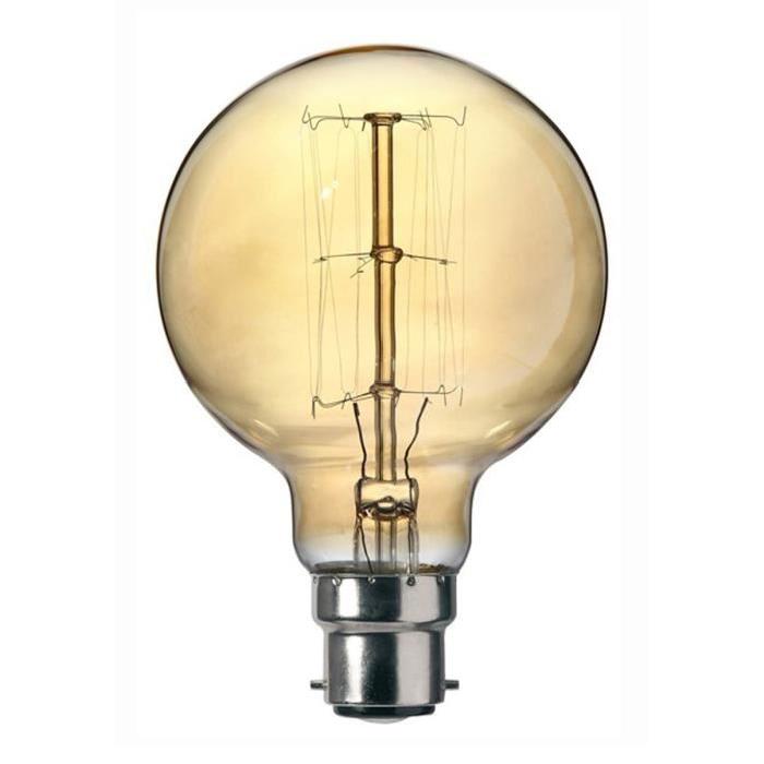 SYLVANIA Ampoule décorative Vintage globe 125 B22 60 W a incandescence