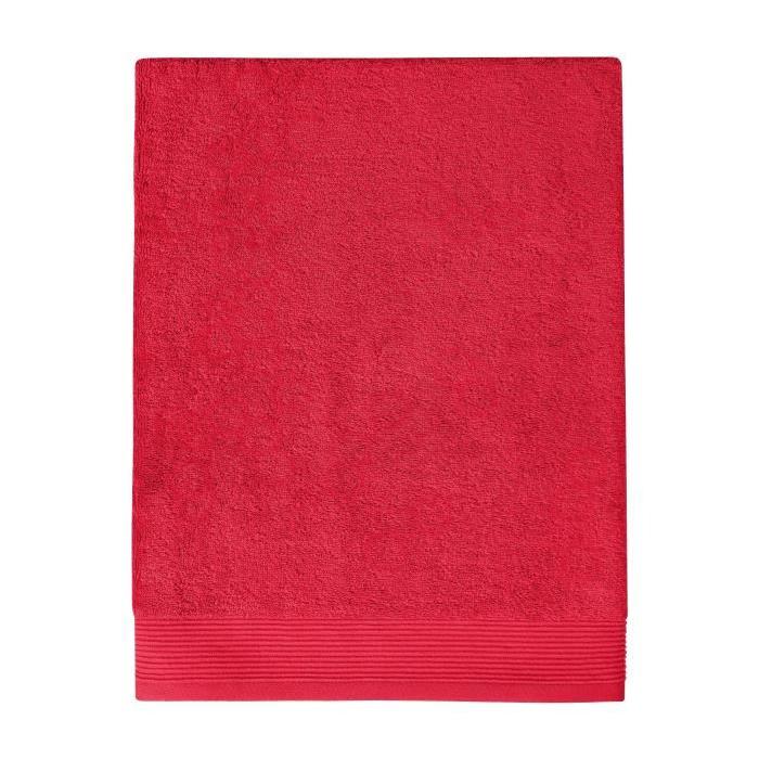 SANTENS Serviette de Bain GRACE Lipstick Rouge 70 x 140 cm