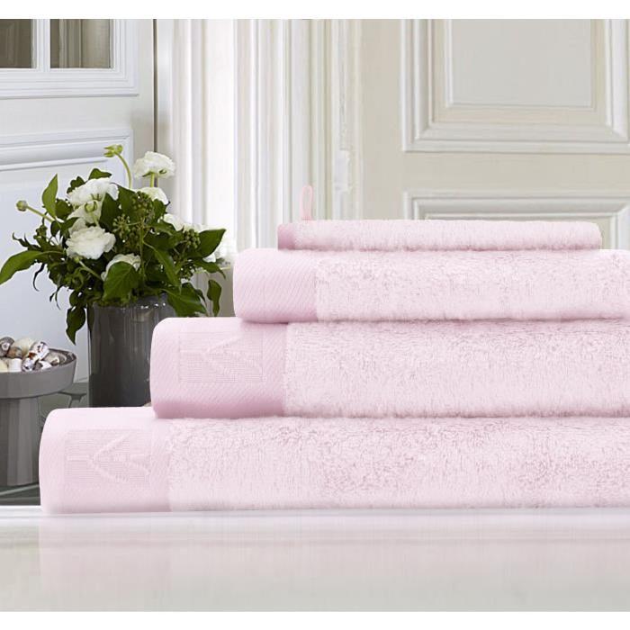 SANTENS Serviette de Toilette BAMBOO Extrait de Rose 50 x 100 cm