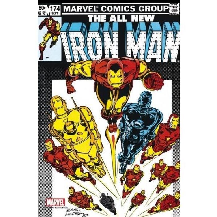 Couverture Comics Marvel en Métal Brossé Iron Man #174 Grand Format