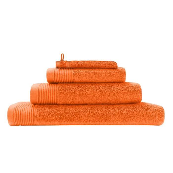 SANTENS Serviette de Toilette GRACE Orange 50 x 100 cm