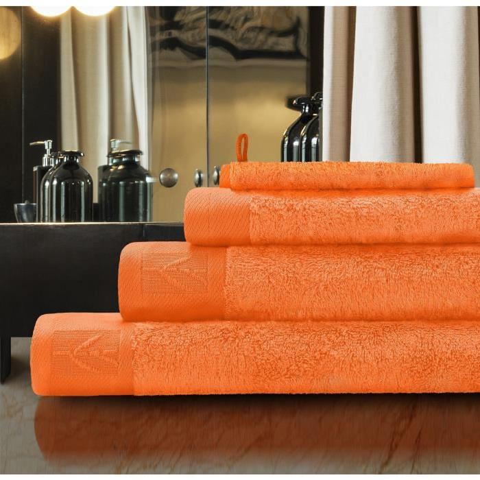 SANTENS Serviette de Toilette BAMBOO Orange 50 x 100 cm