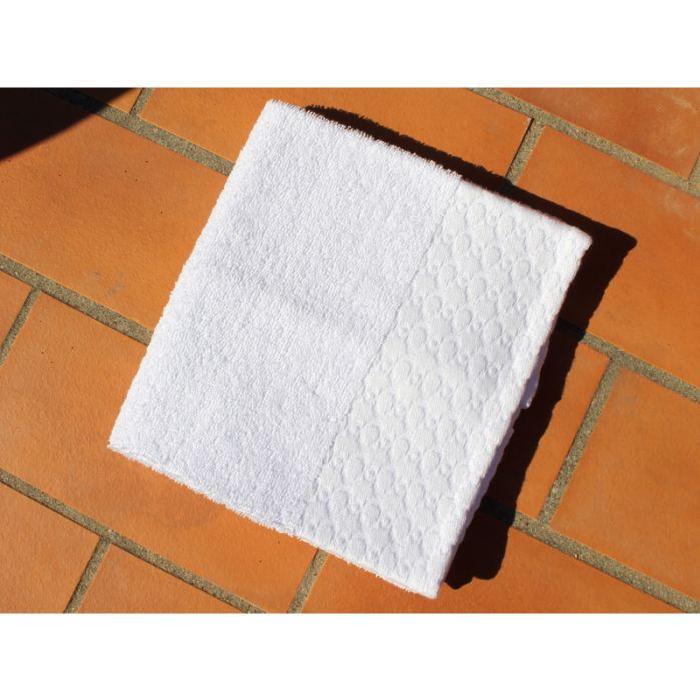 SOLEIL D'OCRE Serviette de toilette ANTIQUE - 100% coton - 50x90cm - BLANC