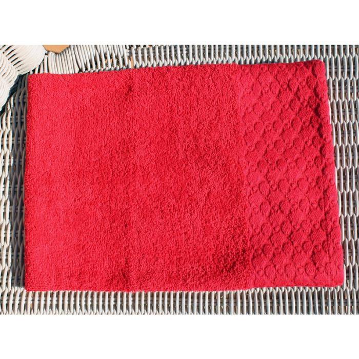 SOLEIL D'OCRE Serviette de toilette ANTIQUE -100% coton - 50x90cm -ROUGE