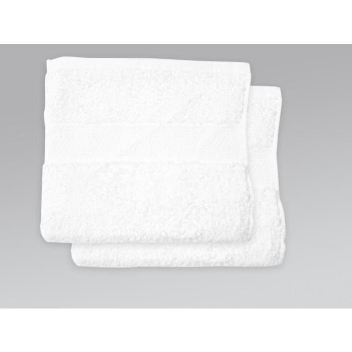 SOLEIL D'OCRE Serviette de toilette Douceur 100% coton 50x90 cm Blanc