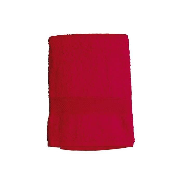 SOLEIL D'OCRE Drap de bain Douceur 100% coton 70x130 cm Rouge