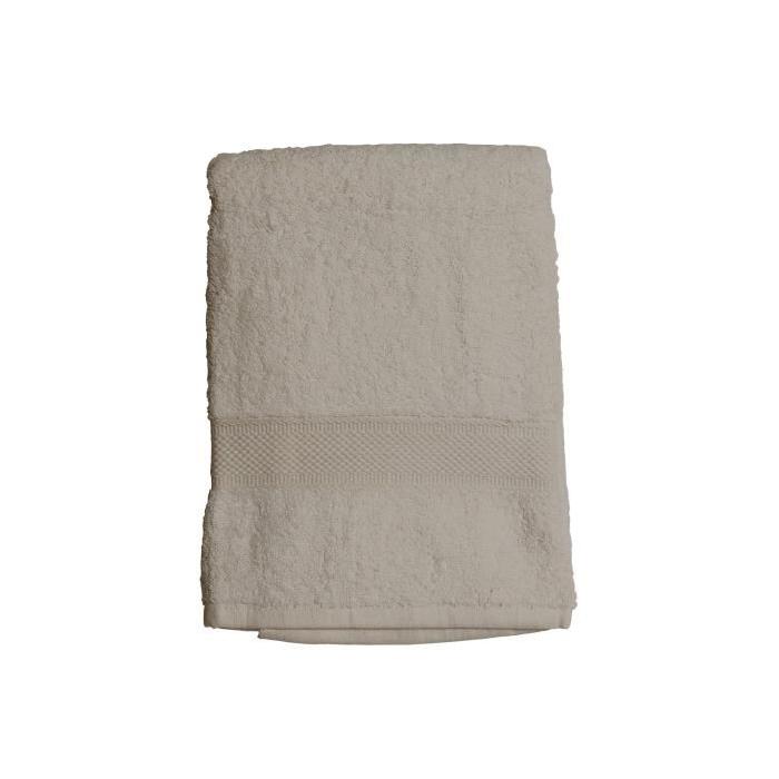 SOLEIL D'OCRE Drap de bain Douceur 100% coton 70x130 cm Taupe