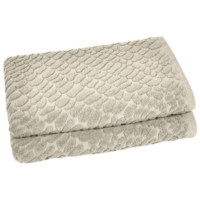 VENT DU SUD Lot de 2 draps de douche Thalia - 70x130 cm - Lin