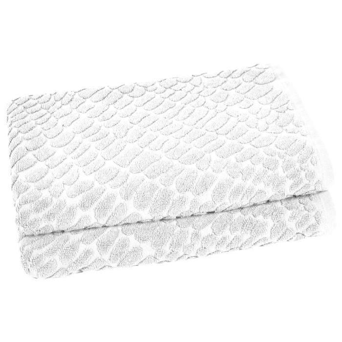 VENT DU SUD Lot de 2 draps de douche Thalia - 70x130 cm - Neige