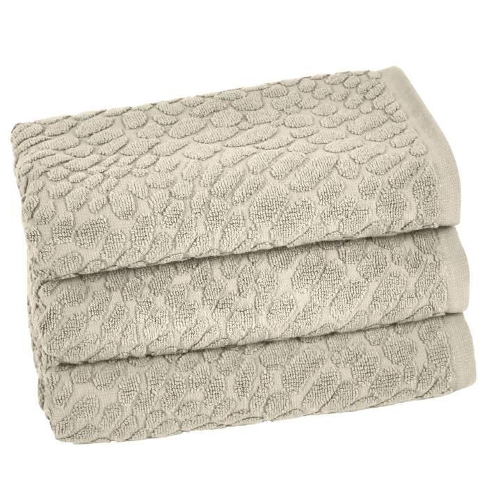 VENT DU SUD Lot de 3 serviettes Thalia - 50x90 cm - Lin