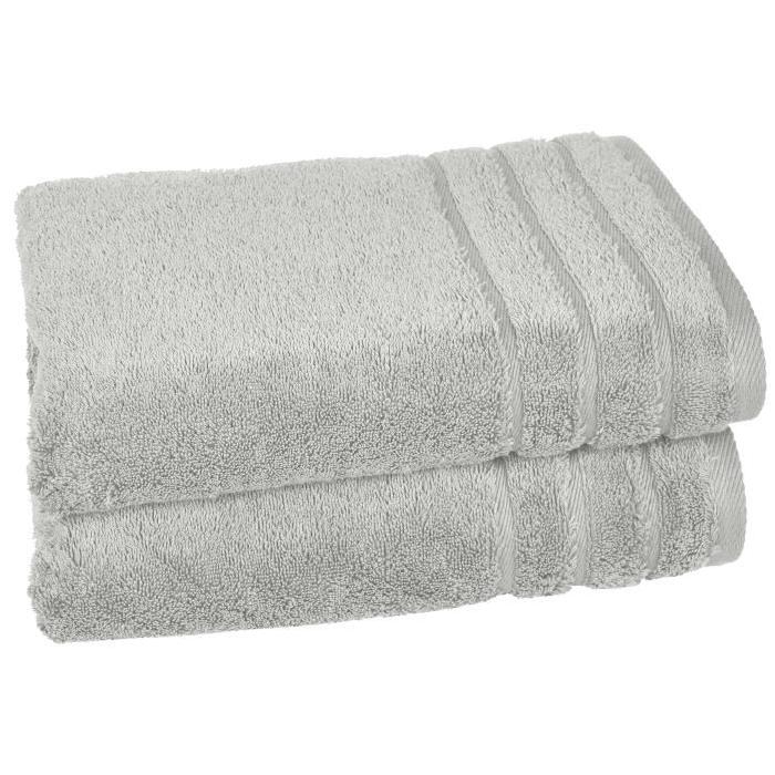 VENT DU SUD Lot de 2 draps de douche Callisto - 70x130 cm - Perle