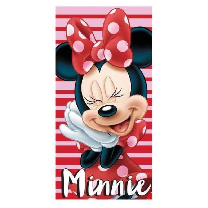 MINNIE Noeud Serviette de plage microfibre 70x140 cm rouge et noir