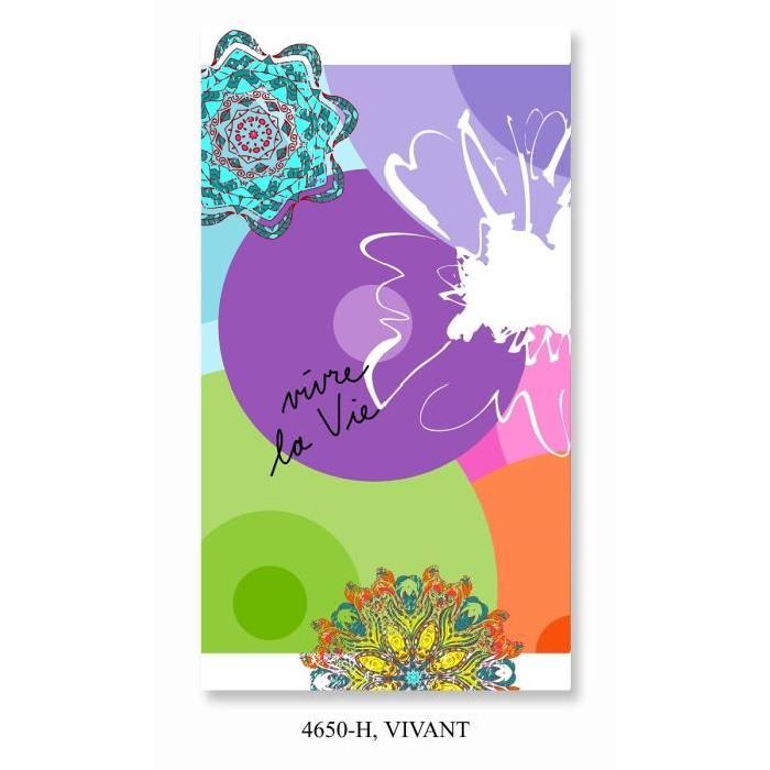 HIP Serviette de Plage Vivant 100x180 cm violet et vert