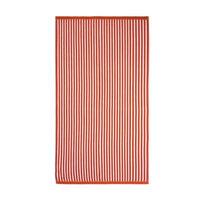 JULES CLARYSSE Drap de plage velours BEACH WAVES Orange - 90x170cm