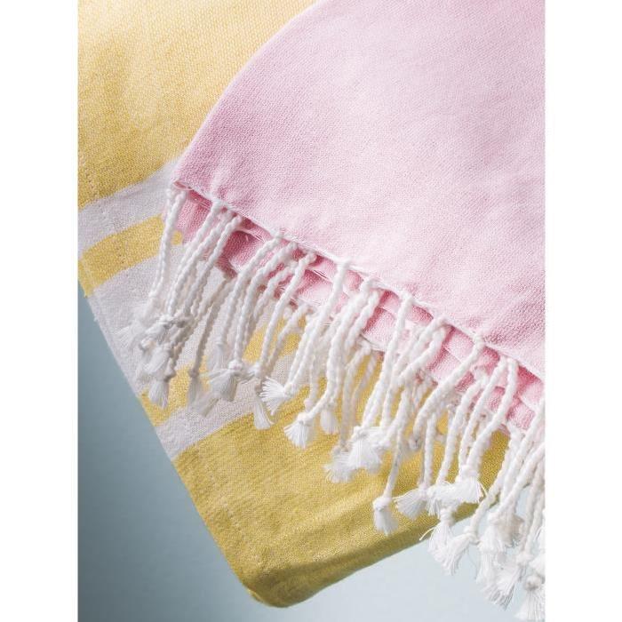 TODAY Fouta de plage 100% coton California Dream 100x190 cm lemon