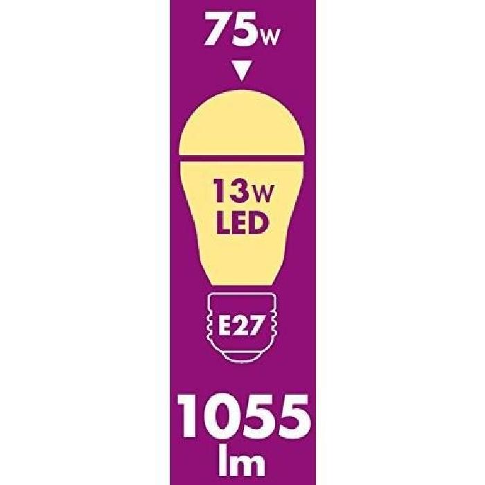 XQ-LITE Lot de 5 ampoules LED A60 E27 dimmable 13W équivalence 75W