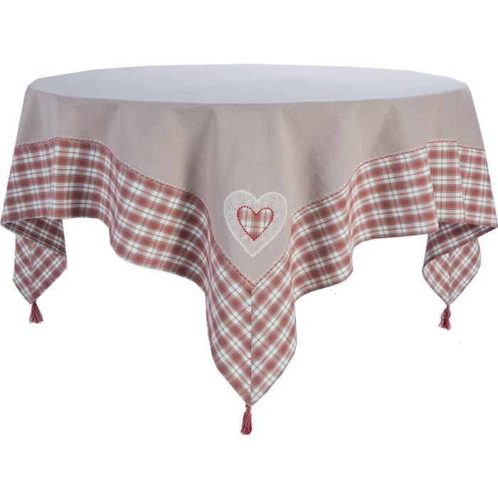 DEKOANDCO Nappe carrée Country - 150x150