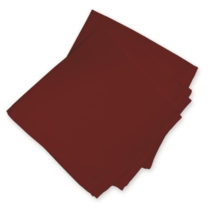 SOLEIL D'OCRE Lot de 3 serviettes de table ALIX Rouge