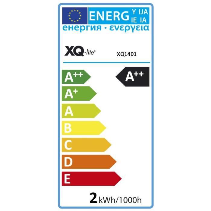 XQ-LITE Lot de 5 ampoules LED filament E14 flamme 2W équivalence 20W Frost